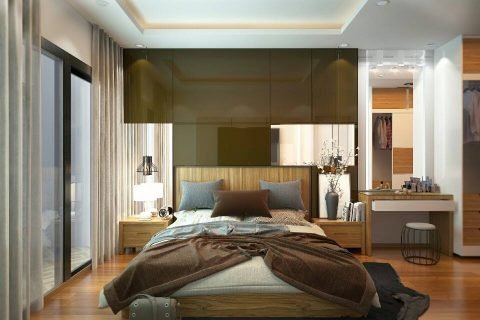 Thiết kế nội thất phòng ngủ với các gam màu ấn tượng